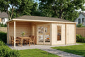 Abri de jardin pentagonal Liwa avec annexe