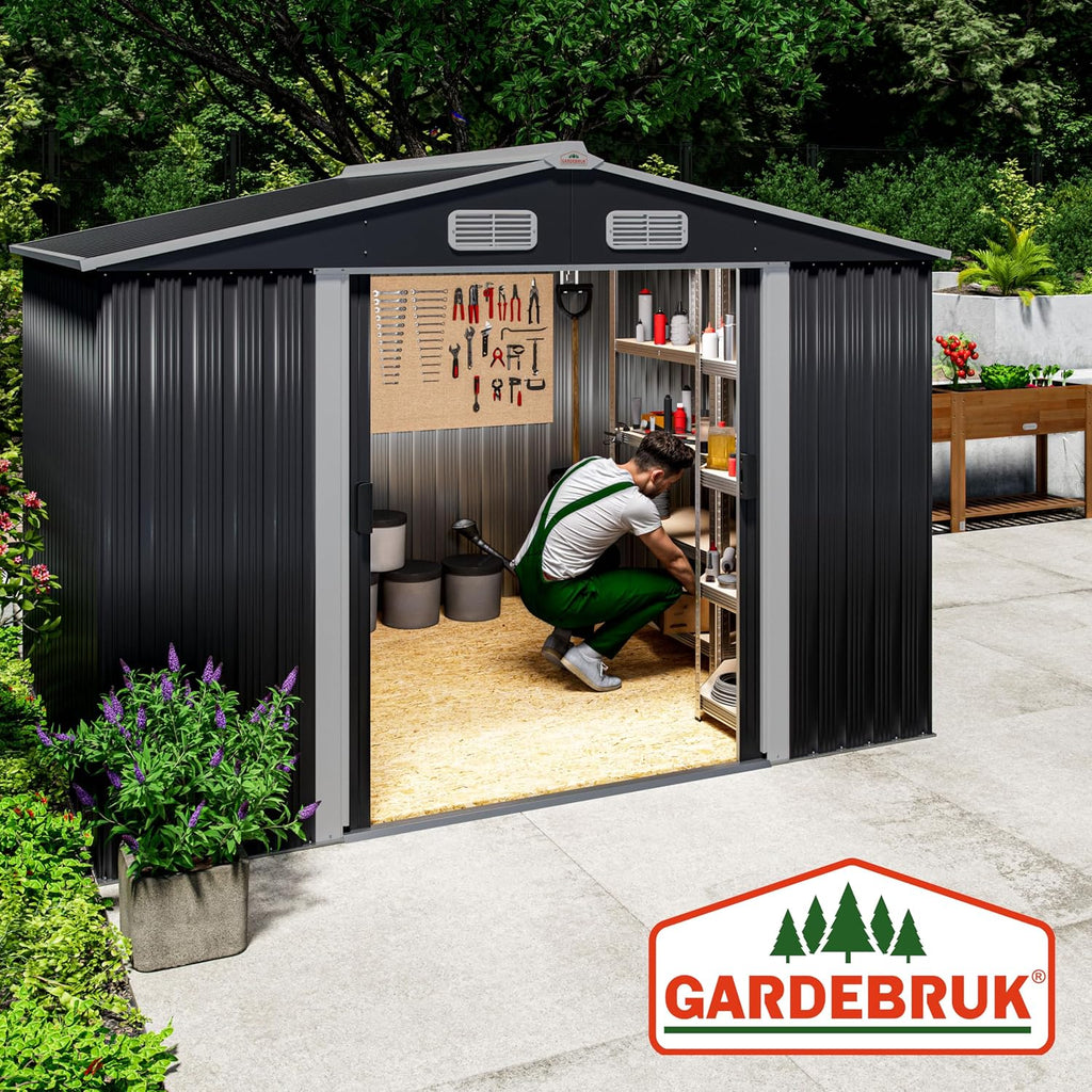GARDEBRUK Abri de Jardin métal XXL Anthracite