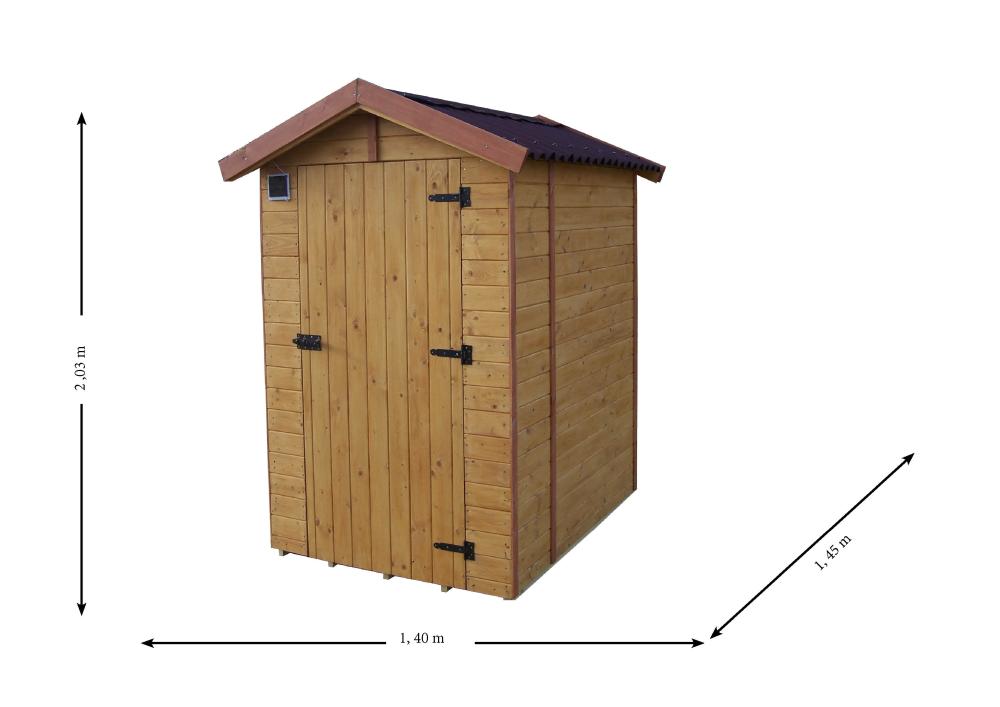 Toilette Sèche - Foresta 1,40 x 1,45 m (hors-tout)