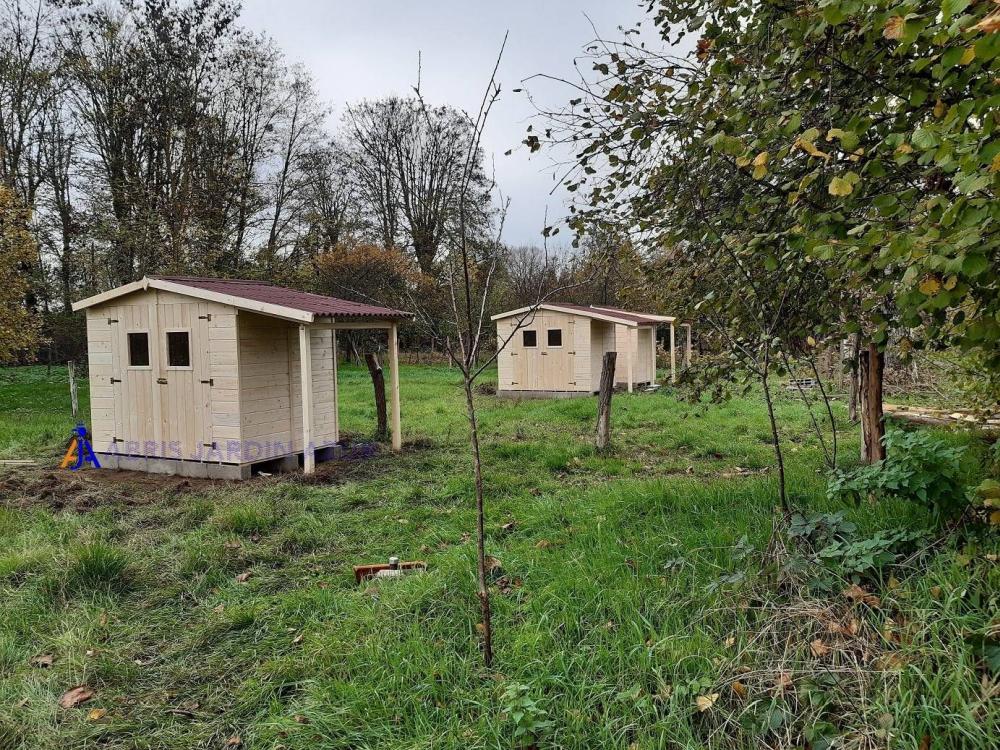 Abri de jardin avec abri à bûches - 3,36 x 1,60 m - Foresta EDEN