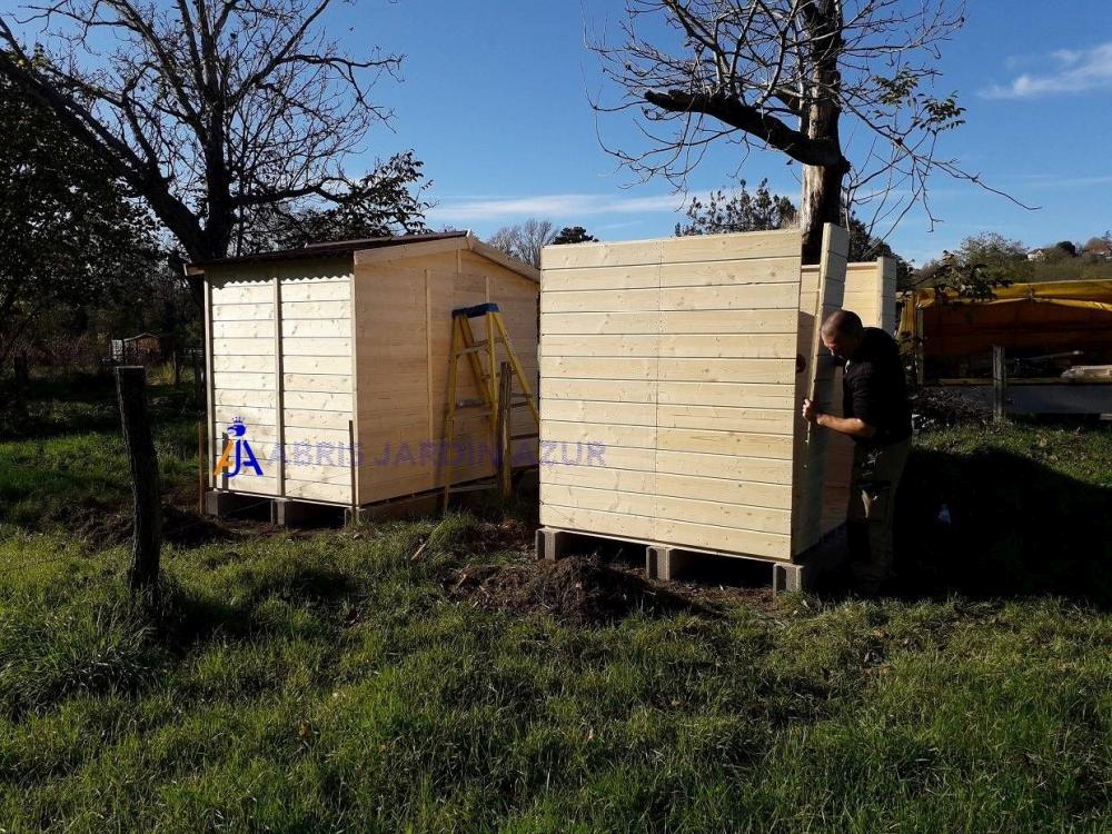 Abri de jardin avec abri à bûches - 3,36 x 1,60 m - Foresta EDEN