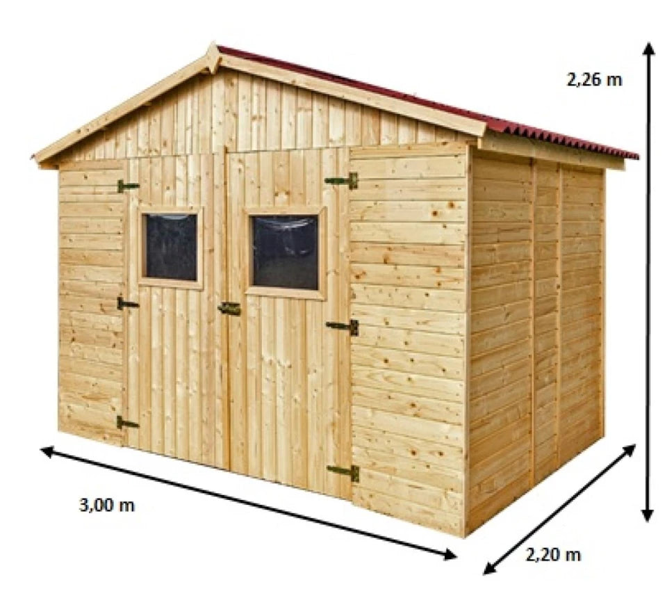 Abri de jardin EDEN 3 x 2,20 m