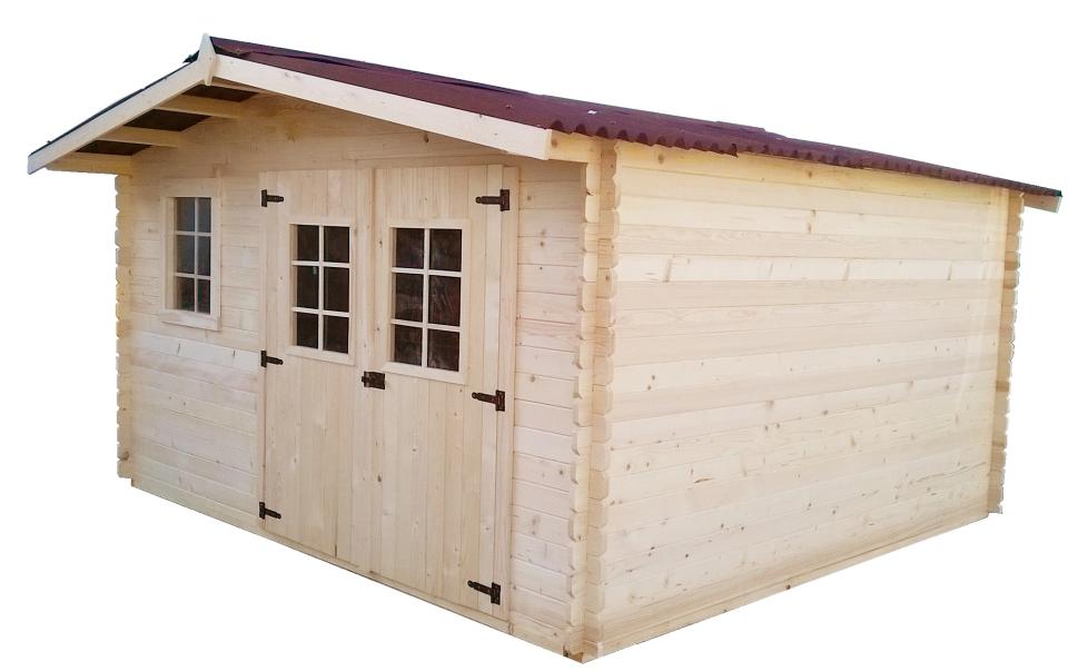 Abri de jardin bois 4x3m, 12m2, épaisseur 28mm