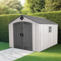 Abri en résine imitation bois 2,40x3m avec plancher