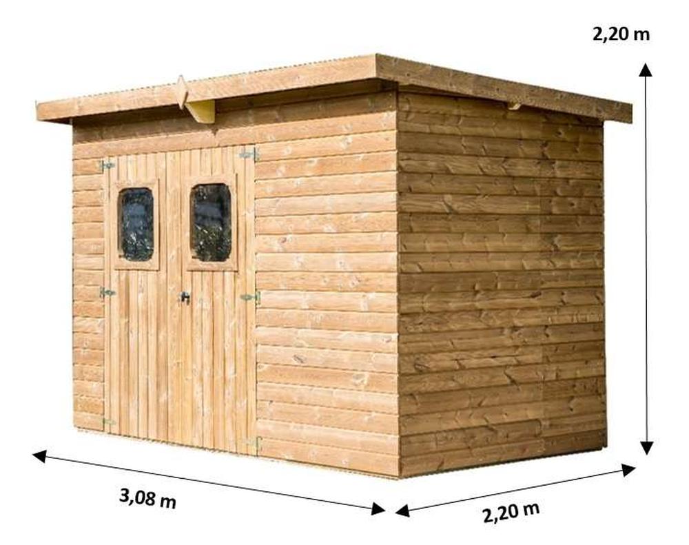 Abri moderne 5 m² avec panneaux et bac acier - Foresta Nova THEORA