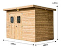 Abri moderne 5 m² avec panneaux et bac acier - Foresta Nova THEORA