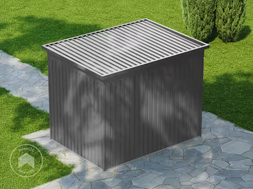 220 x 160 cm Abri de jardin, gris-perle