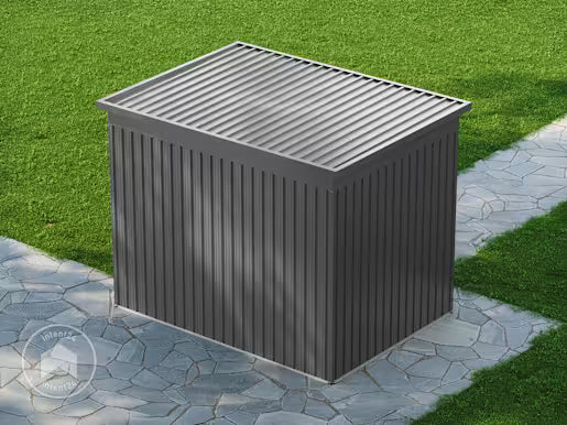 220 x 160 cm Abri de jardin, gris-perle