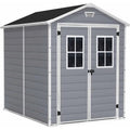 Abri de jardin résine Keter Premium 86 - 4,4 m² avec plancher - Gris - ABRIS DISTRI