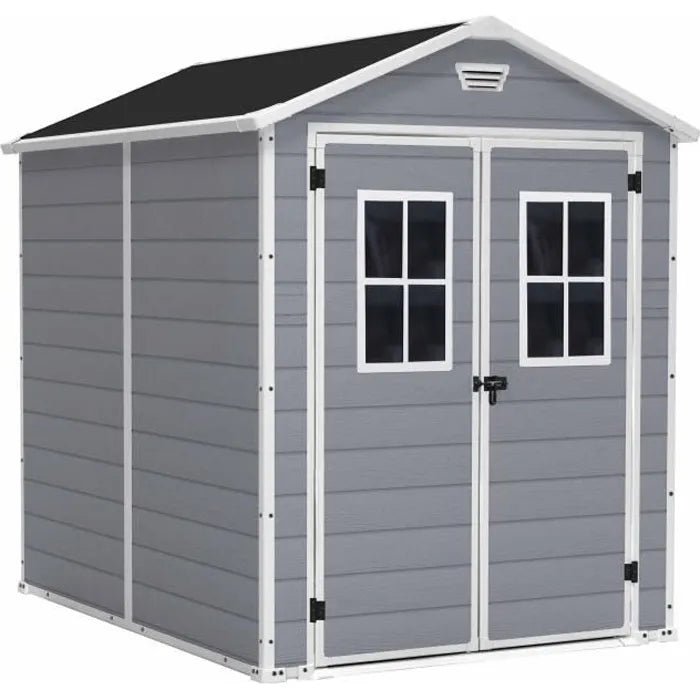 Abri de jardin résine Keter Premium 86 - 4,4 m² avec plancher - Gris - ABRIS DISTRI