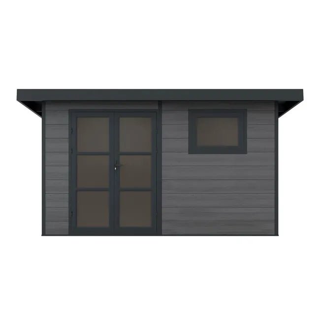 Abri de Jardin Composite ALMA - 11m2 Gris - Garantie 20 ans - Cabanon de Jardin - ABRIS DISTRI