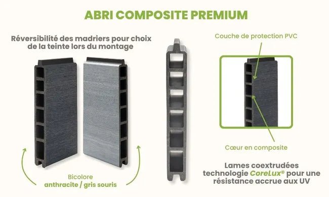 Abri de jardin composite TOUSCHALETS STRASBOURG 400X300 cm - 12m2 - ABRIS DISTRI