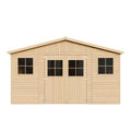 Abri de jardin en bois 15,84m² TIMBELA - Pin / épicéa - Ep.17mm - M330