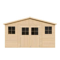 Abri de jardin bois 15,84 m² TIMBELA M330 - Pin et épicéa 17 mm - ABRIS DISTRI