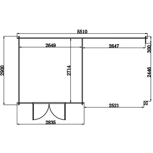 Abri de jardin en bois composite gris foncé 9m² + 9m² terrasse - Woodlife Garden