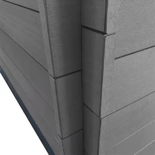 Abri de jardin en bois composite gris foncé 9m² + 9m² terrasse - Woodlife Garden