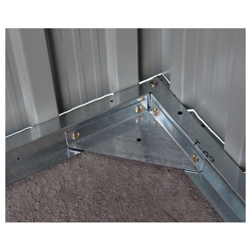 Abri de jardin métal 13m² PLUS anthracite + kit d'ancrage X-METAL