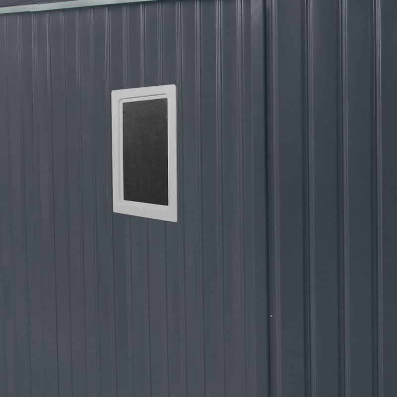 Abri de jardin métal 13m² PLUS anthracite + kit d'ancrage X-METAL