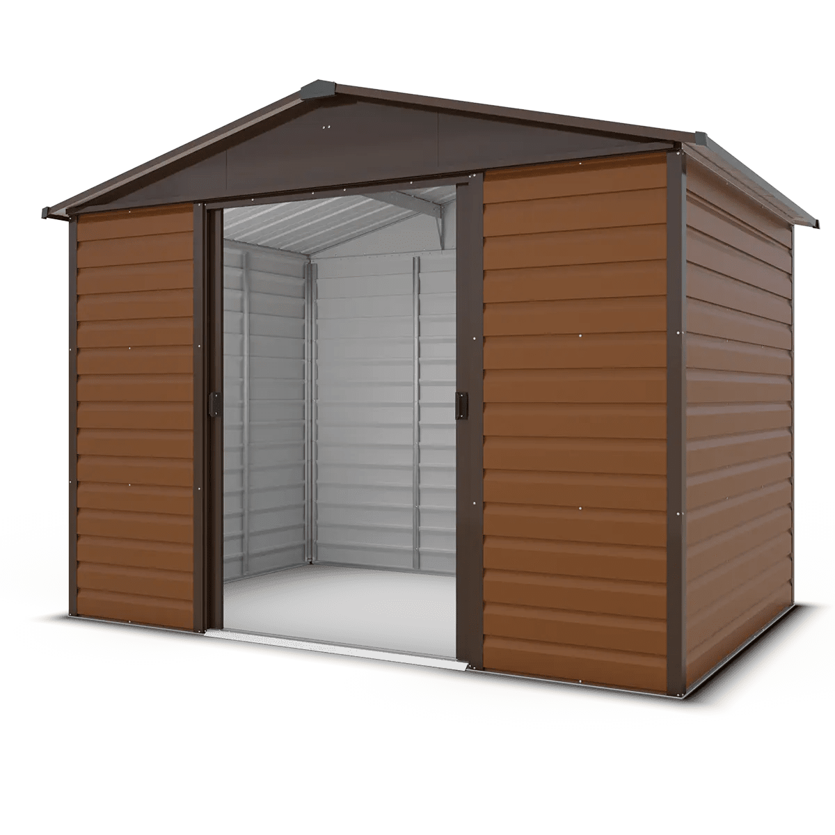 Abri de jardin métal aspect bois Yardmaster 5,3 m² + kit d'ancrage + lampe magnétique - ABRIS DISTRI