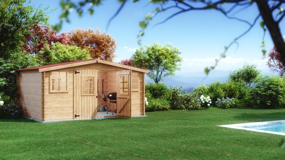 Grande remise en bois 12 m² avec large façade – un classique toujours apprécié - Foresta BANDOL