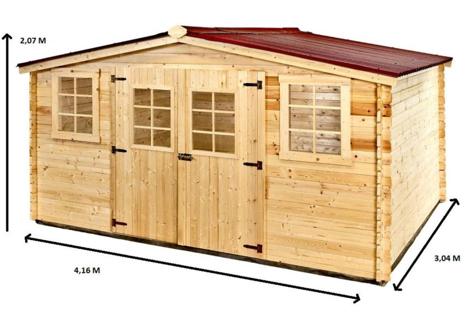 Grande remise en bois 12 m² avec large façade – un classique toujours apprécié - Foresta BANDOL