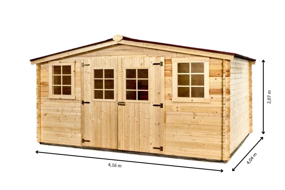 abri jardin bois Balta 4,16x4,14m