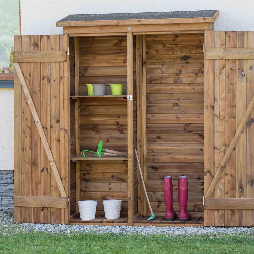AXI Olivier Meuble de rangement de jardin en bois Marron 131 x 180 cm - ABRIS DISTRI