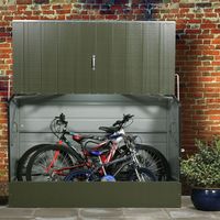 Abri à vélos extérieur en métal anthracite 1,96x0,89x1,33 m – Pour 3 vélos – Résistant aux intempéries et UV – Garantie 25 ans – Trimetals