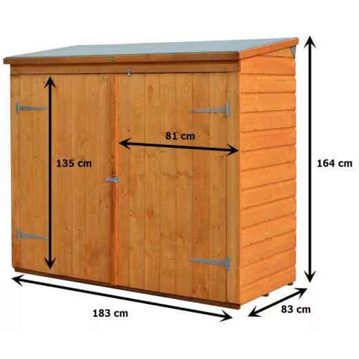 Coffre abri multifonctions en bois massif traité teinté miel 2000L Rowlinson