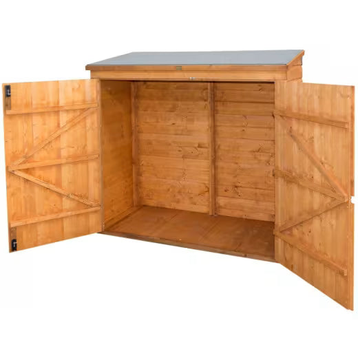 Coffre abri multifonctions en bois massif traité teinté miel 2000L Rowlinson