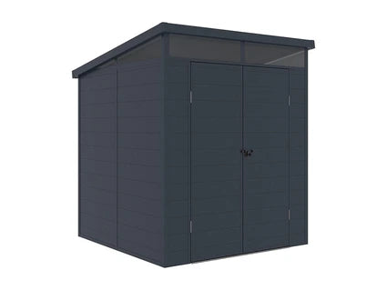 Abri de jardin Vente-Unique Abri de jardin en résine gris anthracite 3,65 m² avec plancher - MINARO