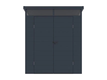 Abri de jardin Vente-Unique Abri de jardin en résine gris anthracite 3,65 m² avec plancher - MINARO