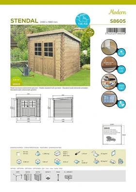 Maisons de jardin Solid Abri de Jardin Maisonnette Chalet de Jardin Stendal