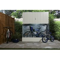 Abri à vélos extérieur en métal anthracite 1,96x0,89x1,33 m – Pour 3 vélos – Résistant aux intempéries et UV – Garantie 25 ans – Trimetals
