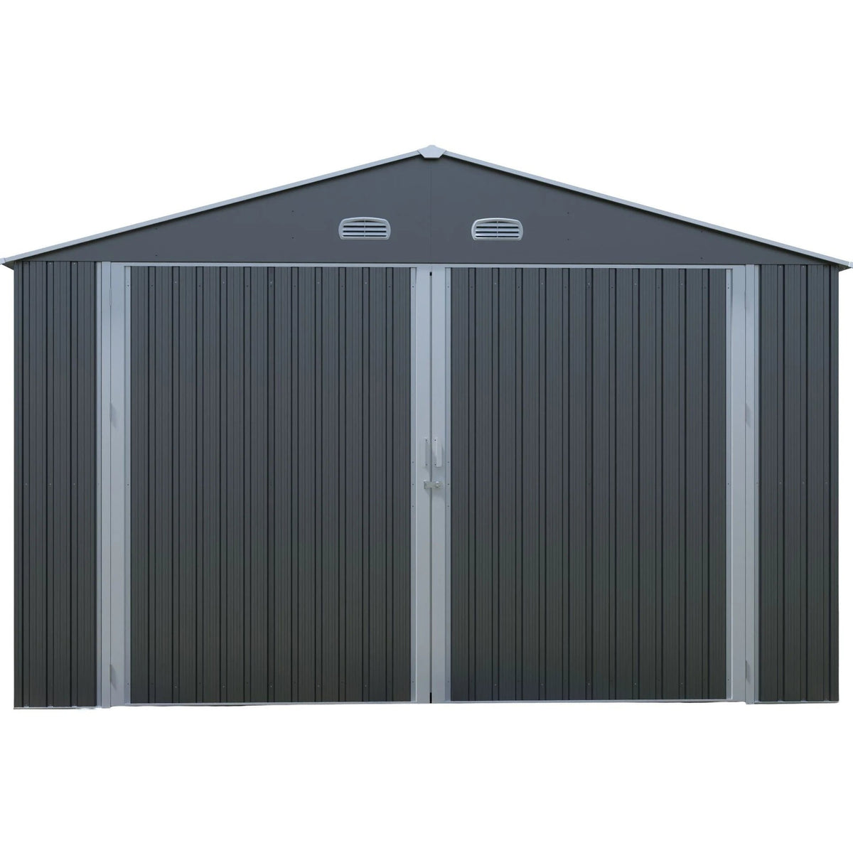 Garage métallique 24 m² | Double porte verrouillable | Porte de service | Anthracite | LX003 - ABRIS DISTRI