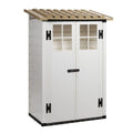 Abri de jardin résine Garofalo Tuscany Evo 100 - 1 m² - Fenêtres et double porte - 122,5x82,5x201 cm - ABRIS DISTRI