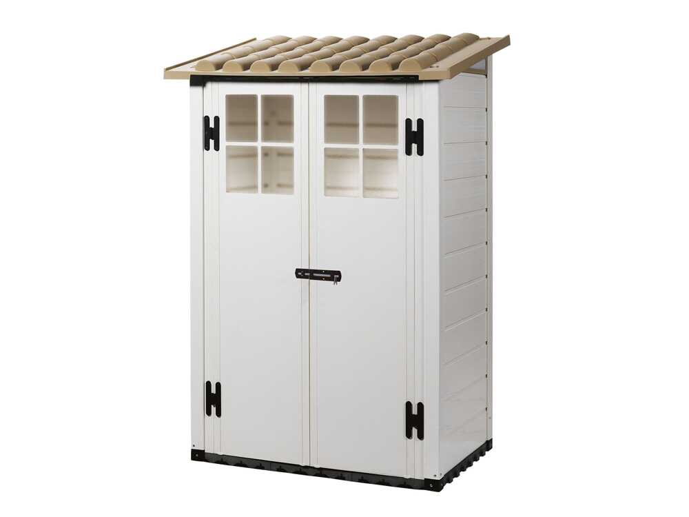 Garofalo Tuscany Evo 100 - Abri de jardin - Avec fenêtres et porte à double battant - 122,5 x 82,5 x 201 cm