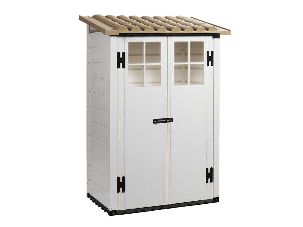 Garofalo Tuscany Evo 100 - Abri de jardin - Avec fenêtres et porte à double battant - 122,5 x 82,5 x 201 cm