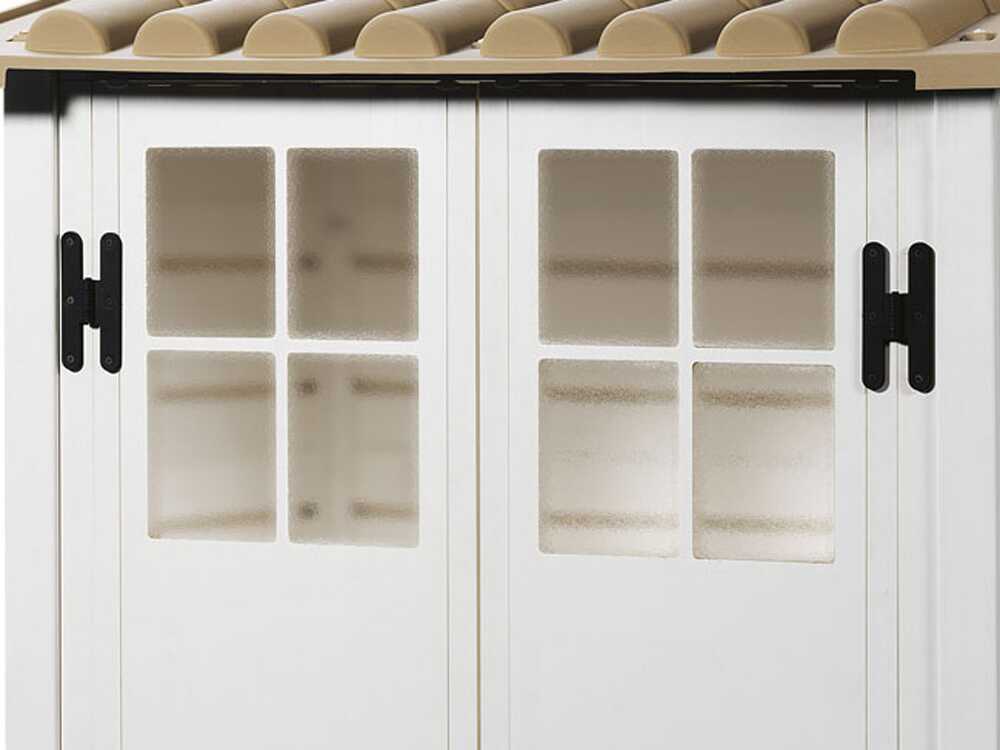 Garofalo Tuscany Evo 100 - Abri de jardin - Avec fenêtres et porte à double battant - 122,5 x 82,5 x 201 cm