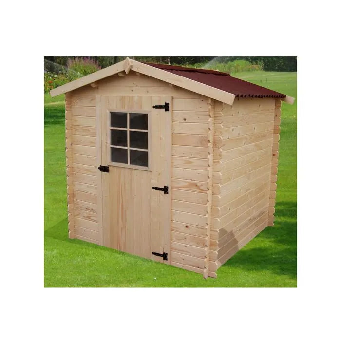 HABRITA Abri emboîté - 28 mm - Avec toiture en plaques ondulées - 4,28 m²