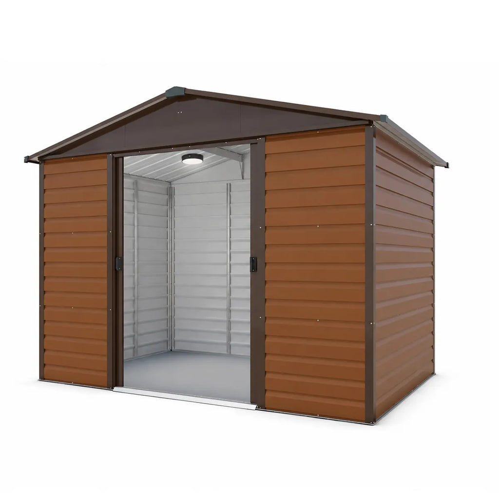 Rockford Lagos 200 abri de jardin en métal avec auvent & kit de parois gris