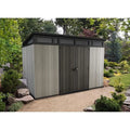 Keter Abri de jardin Artisan 117 design contemporain, rangement durable en résine résistant, Gris - 7 - 340x218x226 cm