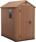 Abri de jardin résine Keter Darwin 4x6 - Aspect bois- ABRIS DISTRI
