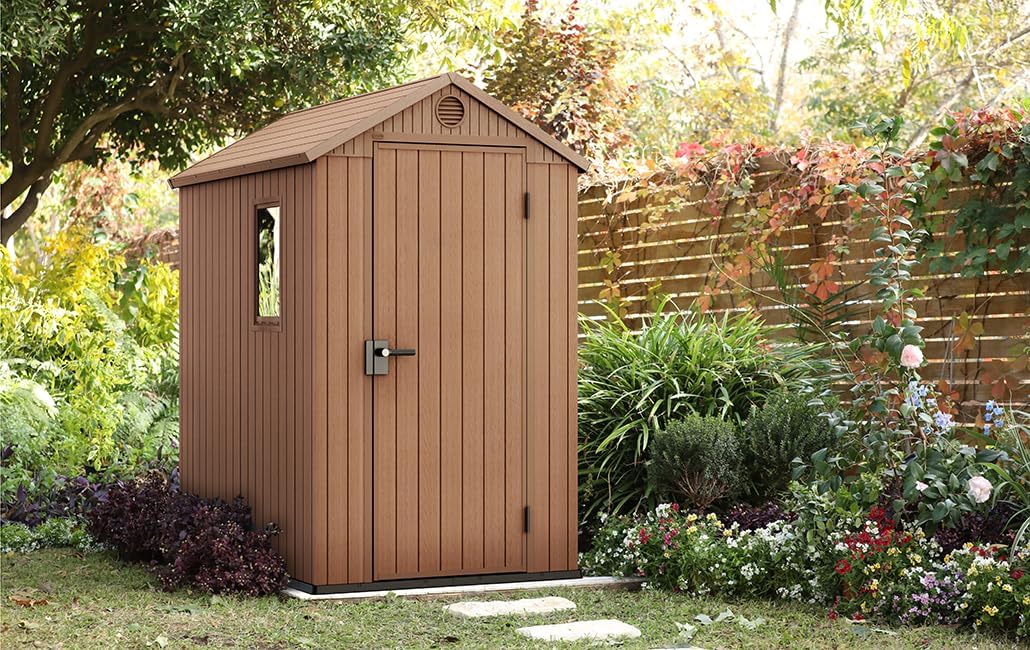 Keter Abri de jardin Darwin 46 Aspect de bois - ABRIS DISTRI
