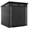 Abri de jardin résine Keter Cortina 7x7 - 214x218x226 cm - Double porte battante - Abris Distri