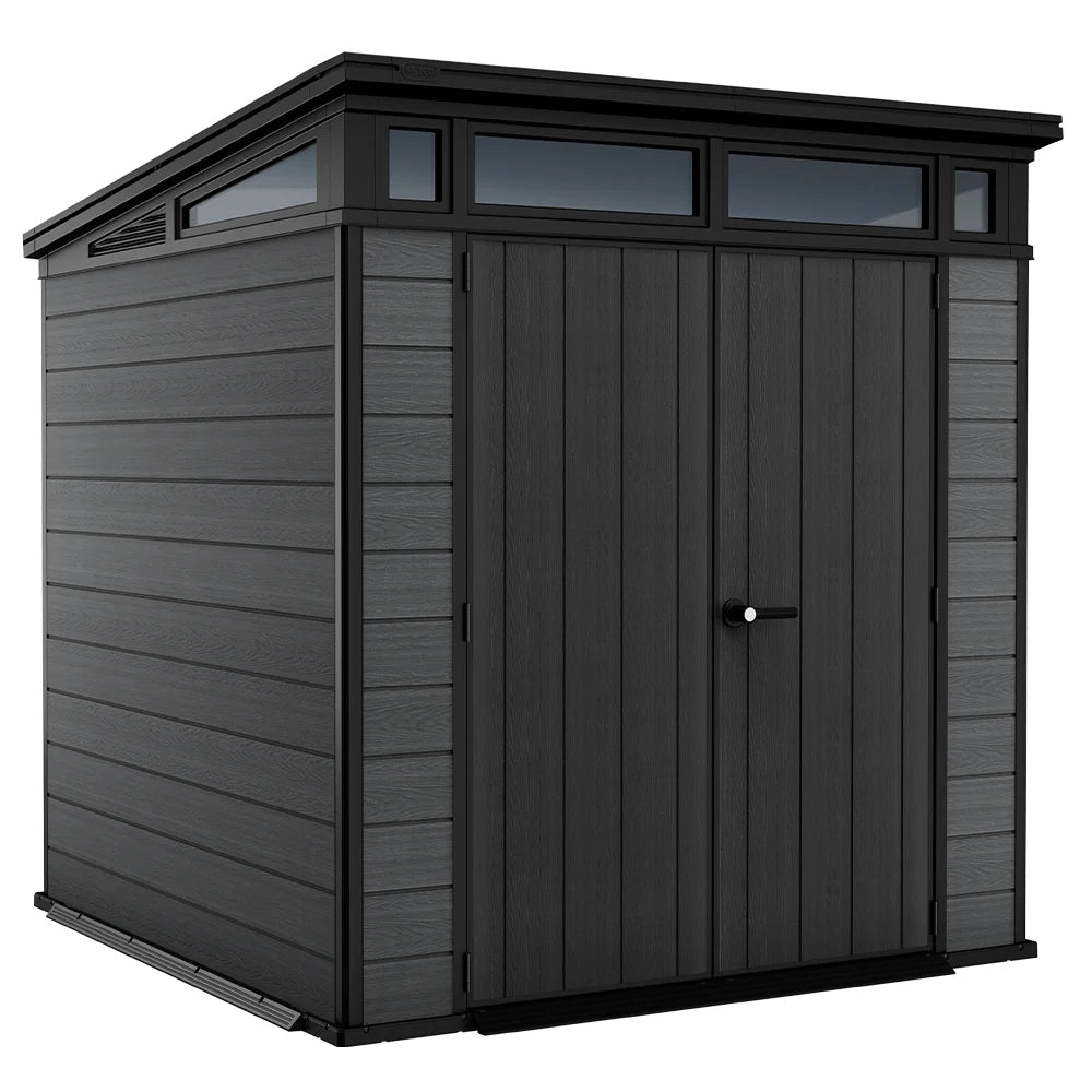 Keter Cortina 7x7 - Abri de jardin - Avec porte à double battant - 214 × 218 × 226 cm