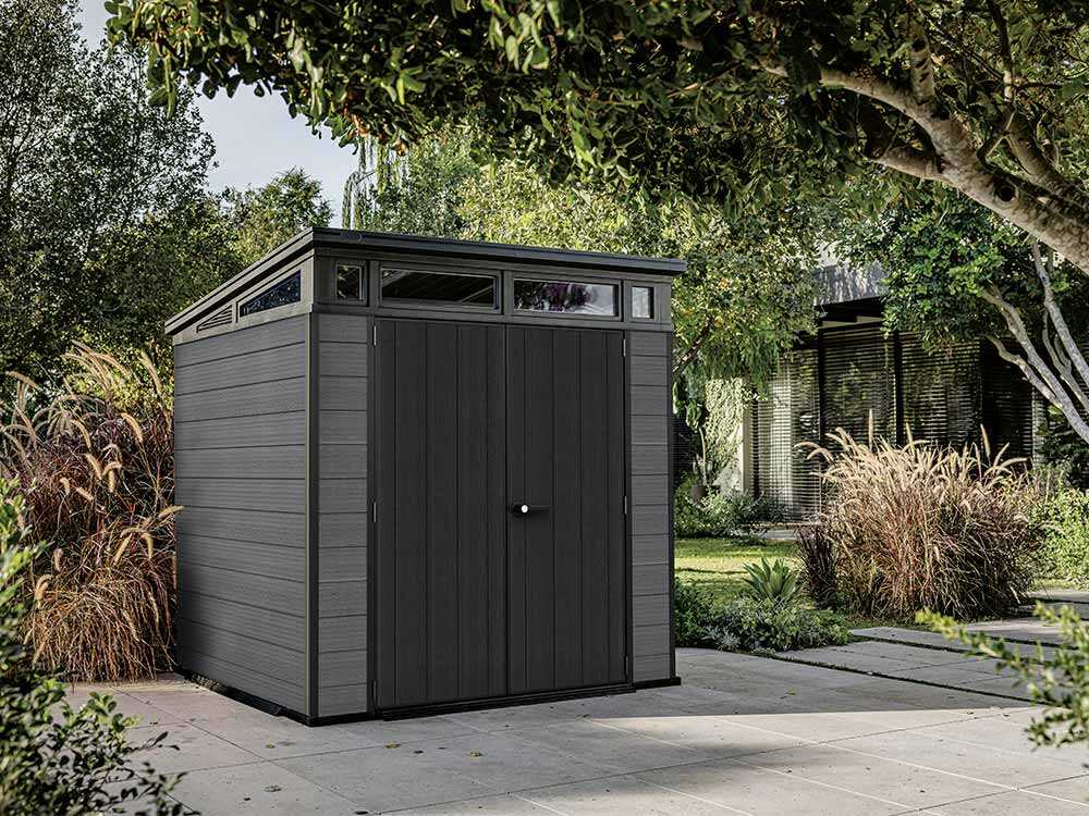 Keter Cortina 7x7 - Abri de jardin - Avec porte à double battant - 214 × 218 × 226 cm
