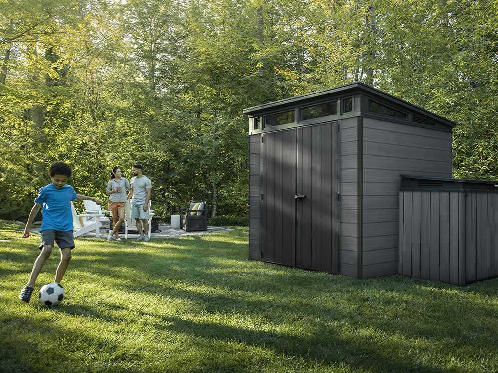Keter Cortina 7x7 - Abri de jardin - Avec porte à double battant - 214 × 218 × 226 cm