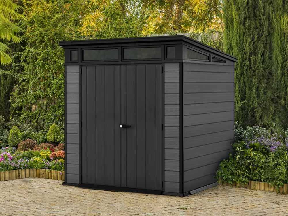 Keter Cortina 7x7 - Abri de jardin - Avec porte à double battant - 214 × 218 × 226 cm