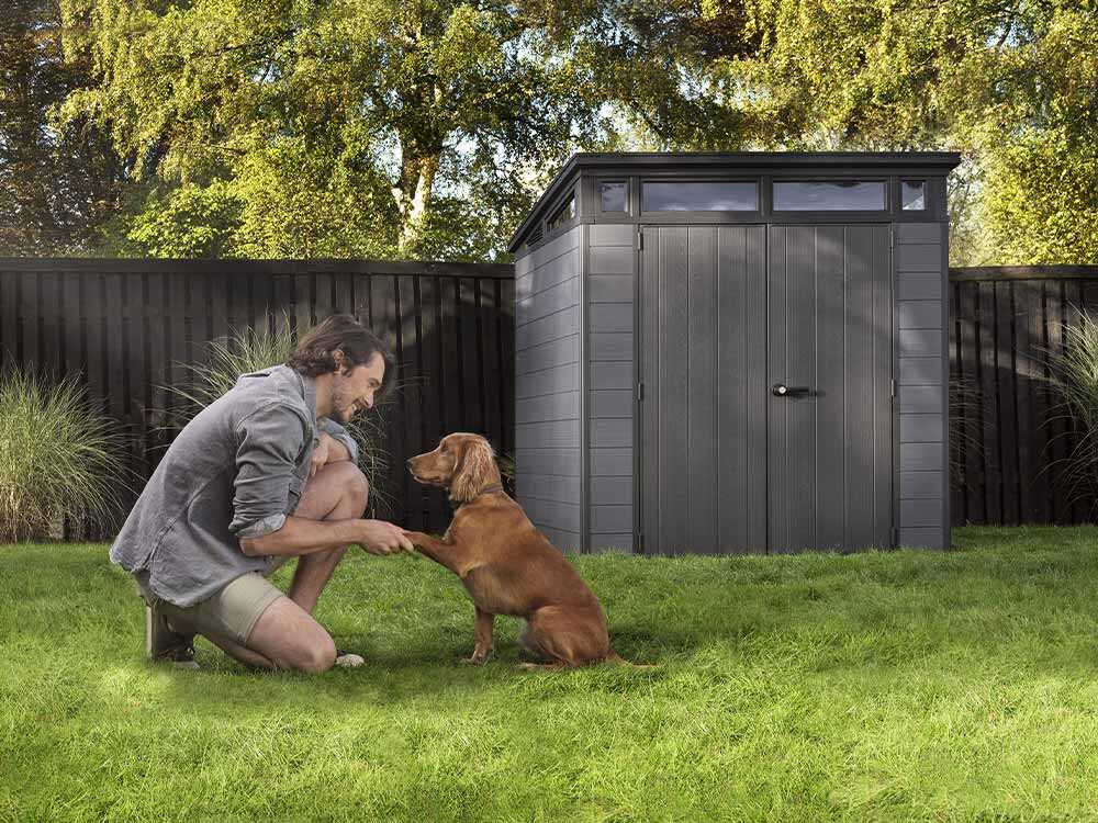 Keter Cortina 7x7 - Abri de jardin - Avec porte à double battant - 214 × 218 × 226 cm